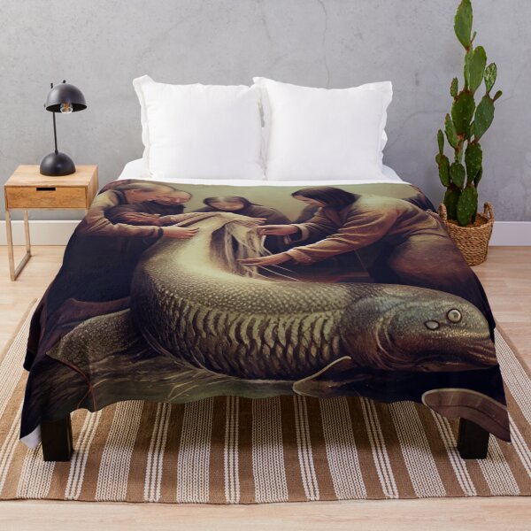 Item preview, Celebrating a Lungfish A Hairbrushing Ceremony Digital Painting designed and sold by CodeAndColors.