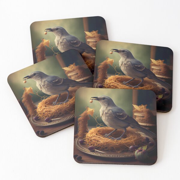Item preview, Mockingbirds Meal and Journey Digital Painting designed and sold by CodeAndColors.