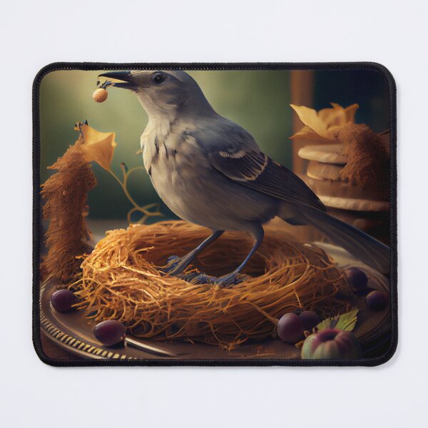 Item preview, Mockingbirds Meal and Journey Digital Painting designed and sold by CodeAndColors.