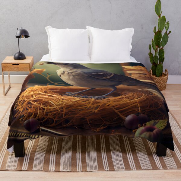Item preview, Mockingbirds Meal and Journey Digital Painting designed and sold by CodeAndColors.