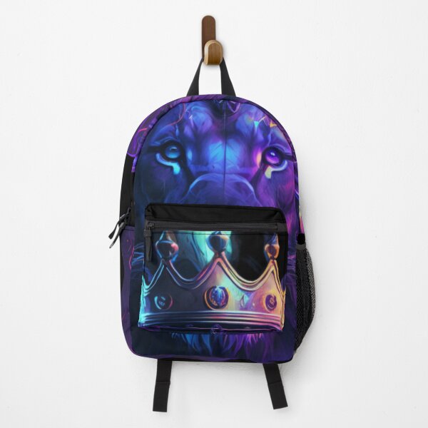 Item preview, Fierce and Stylish Neon Style Crowned Lion designed and sold by GiftPantheon.
