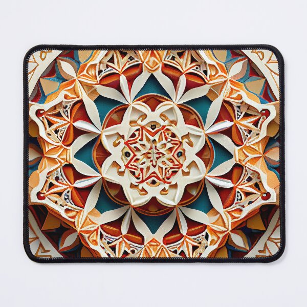 Item preview, Baroque Circular Triangular Organic Moroccan Patte Digital Painting designed and sold by CodeAndColors.