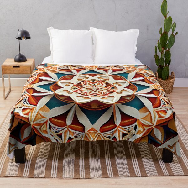 Item preview, Baroque Circular Triangular Organic Moroccan Patte Digital Painting designed and sold by CodeAndColors.