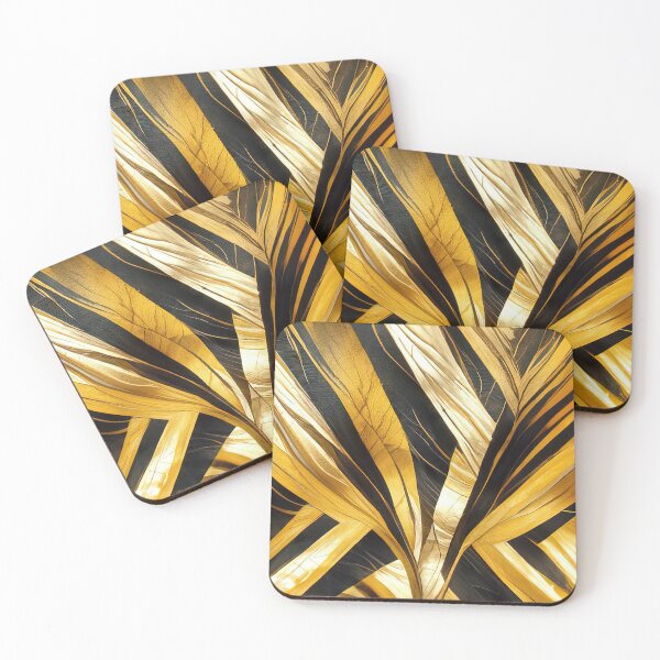 Item preview, Ebony and gold shapes in organic contrast designed and sold by alvoairt.