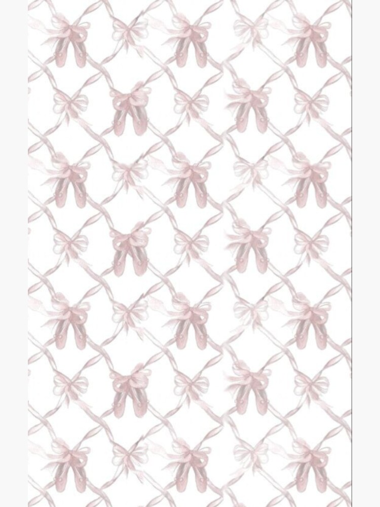 Coquette balletcore pink ribbon bow pattern  Sticker for Sale by