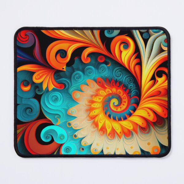 Item preview, Swirling Intense Bright Eclectic Pattern Digital Painting designed and sold by CodeAndColors.