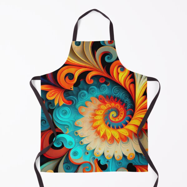 Aperçu de l'œuvre Swirling Intense Bright Eclectic Pattern Digital Painting créée et vendue par CodeAndColors.