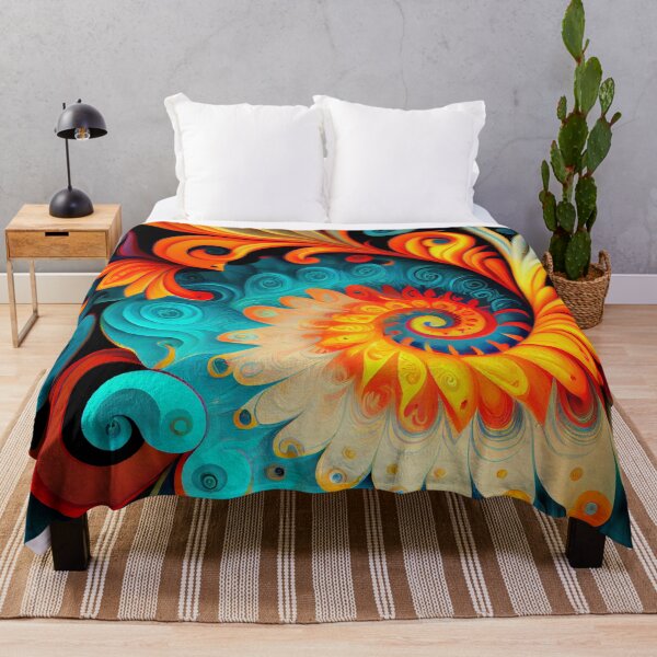 Item preview, Swirling Intense Bright Eclectic Pattern Digital Painting designed and sold by CodeAndColors.
