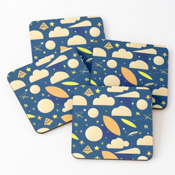 Item preview, Clouds Sky Planets Stars Comic Kids Theme Pattern Design  designed and sold by Myriam-BR.