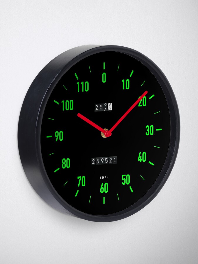 Alternate view of Retro car speedometer wall clock Clock