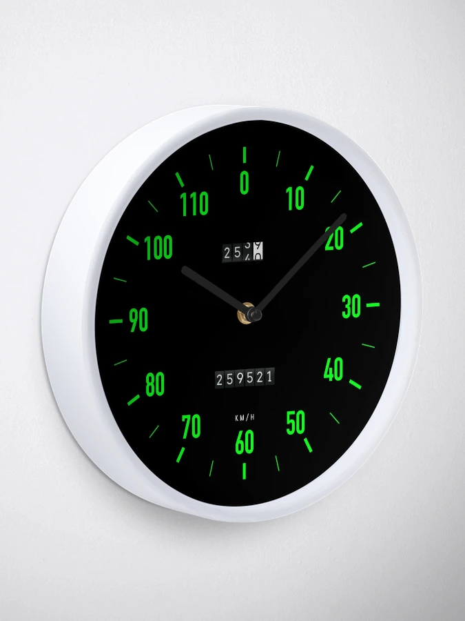 Uhr for Sale mit Retro Auto Tacho Wanduhr von knappidesign