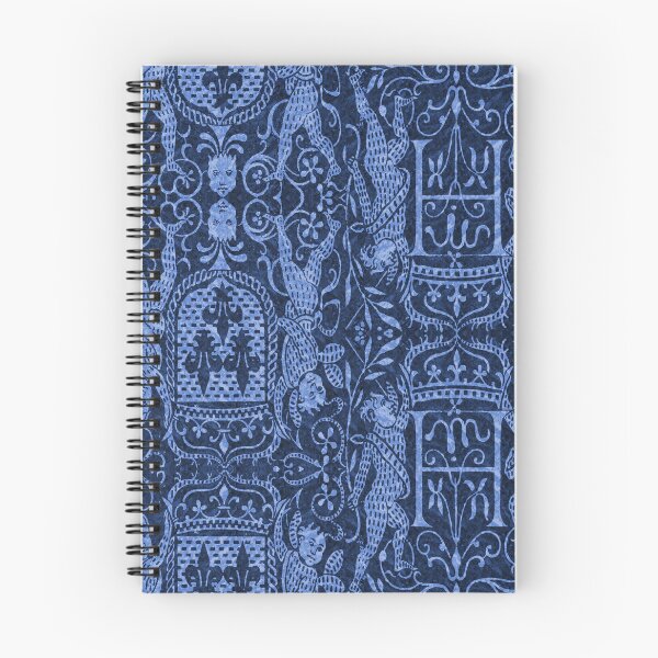 Item preview, Medieval Cherubs with Coats of Arms Blue designed and sold by AntiqueImages.