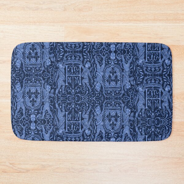 Item preview, Medieval Cherubs with Coats of Arms Blue designed and sold by AntiqueImages.