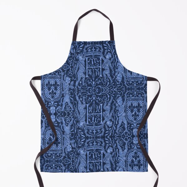 Item preview, Medieval Cherubs with Coats of Arms Blue designed and sold by AntiqueImages.