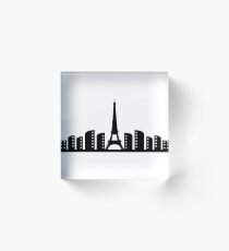 paris skyline Acrylic Block