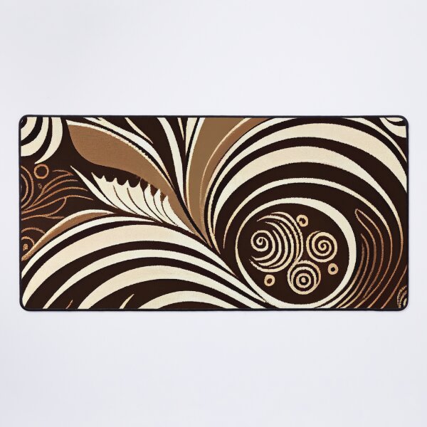 Item preview, Brown Modern Coastal Pattern Digital Painting designed and sold by CodeAndColors.