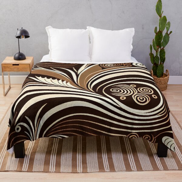 Item preview, Brown Modern Coastal Pattern Digital Painting designed and sold by CodeAndColors.