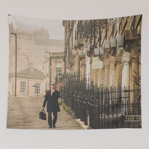 Item preview, Walking along Lansdown Road in a misty morning designed and sold by Rowena Ko.
