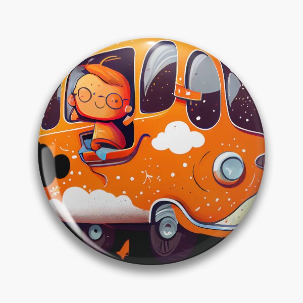 Artikelvorschau, Happy Boy, Happy Bus: Illustration: Cartoon entworfen und verkauft von MTJ-Mushrooms.