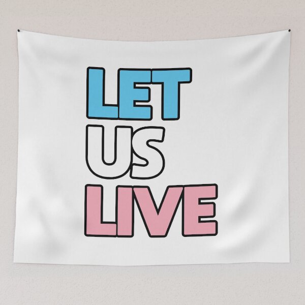 Item preview, Trans Rights Are Human Rights - "LET US LIVE" - (BLK OL) designed and sold by LaLunaWinters.