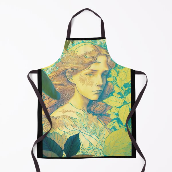 Item preview, Pastel Garden: Colored Pencil Portrait of a Woman with Botanical Backdrop designed and sold by francodelgrando.