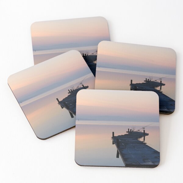 Item preview, Floating in dawn light, Pontile Spagnoli, Castiglione del Lago, Lago Trasimeno, Umbria, Italy designed and sold by AndrewJonesFoto.