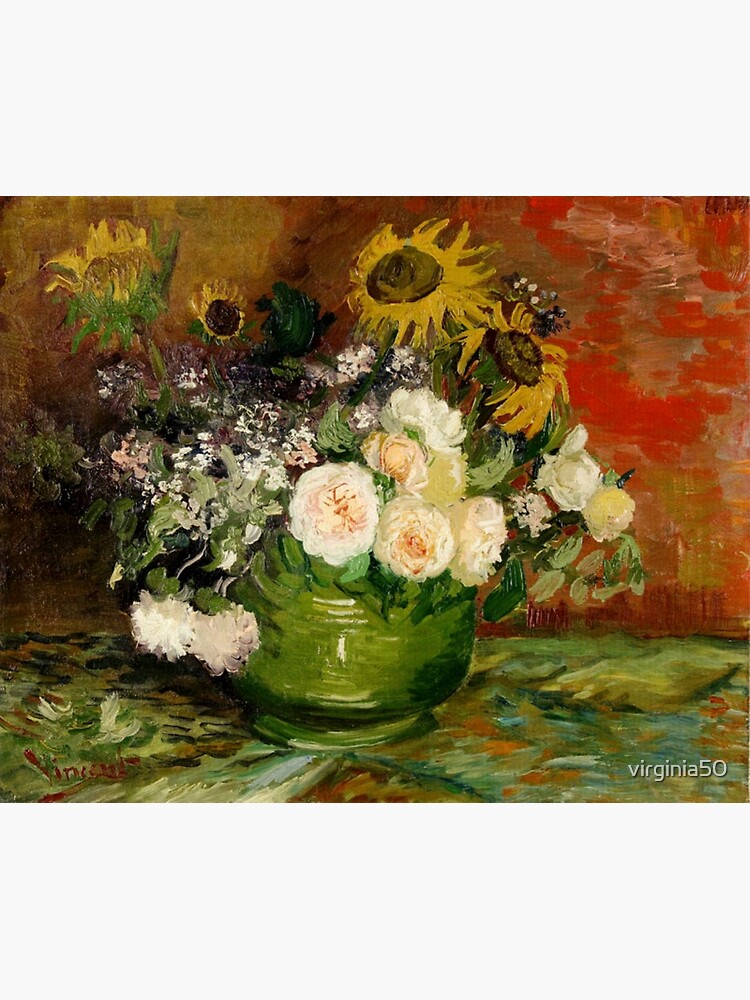 "Van Gogh Bowl with Sunflowers, Roses and Others" Poster for Sale by