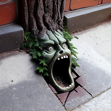 Vorschaubild zum Design Spruce in the Pavement Open Jaw. Digital Painting von CodeAndColors