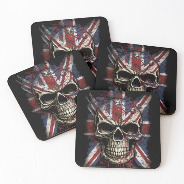 Item preview, British Rock Biker Skull Flag designed and sold by Odd World.