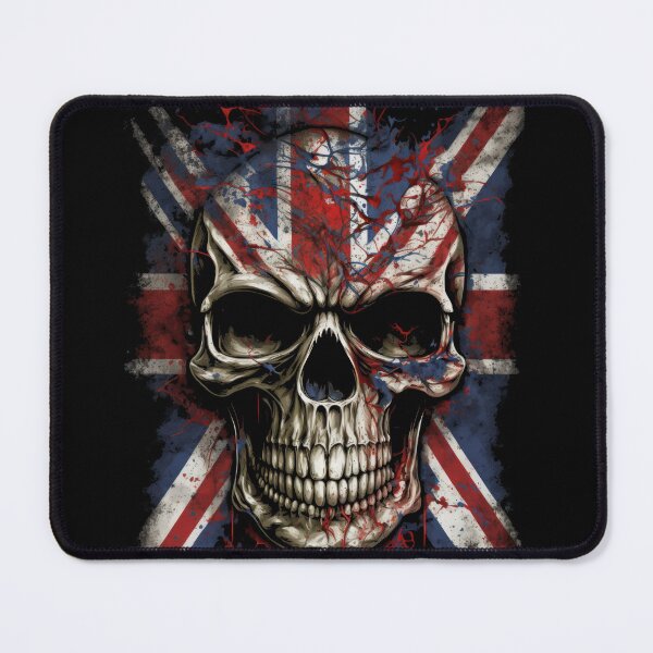 Item preview, British Rock Biker Skull Flag designed and sold by Odd World.