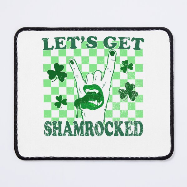 Item preview, Let's get shamrocked Saint Patrick's Day Rock hand symbol designed and sold by Deco-Design.