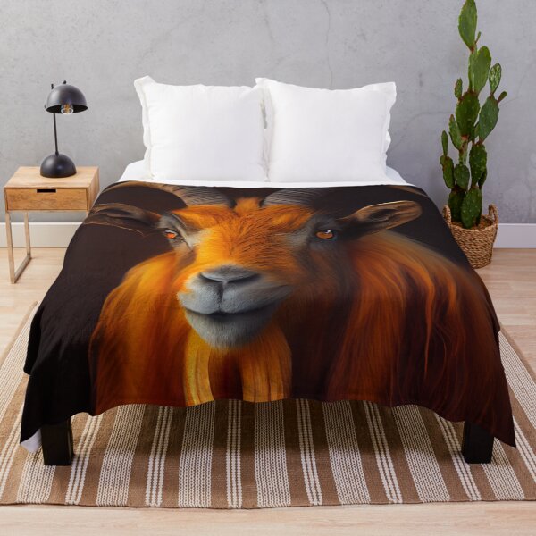 Item preview, Peculiar Orange Goat Digital Painting designed and sold by CodeAndColors.