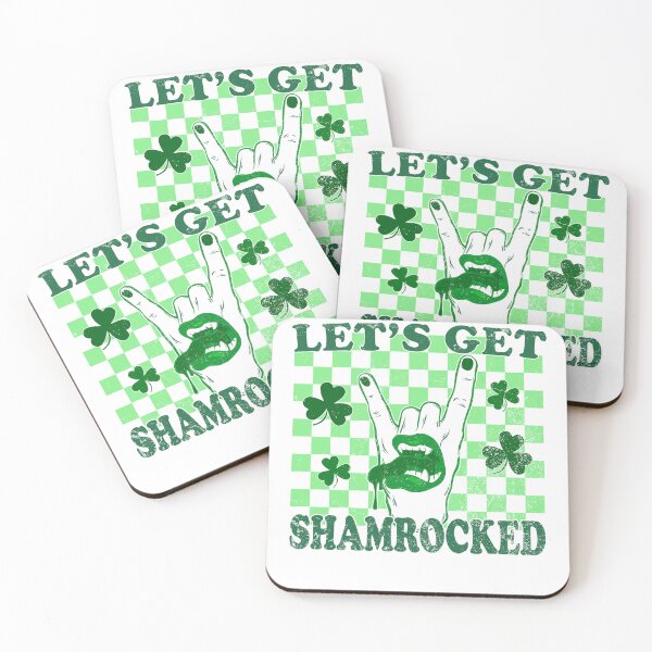 Item preview, Let's get shamrocked Saint Patrick's Day Rock hand symbol designed and sold by Deco-Design.