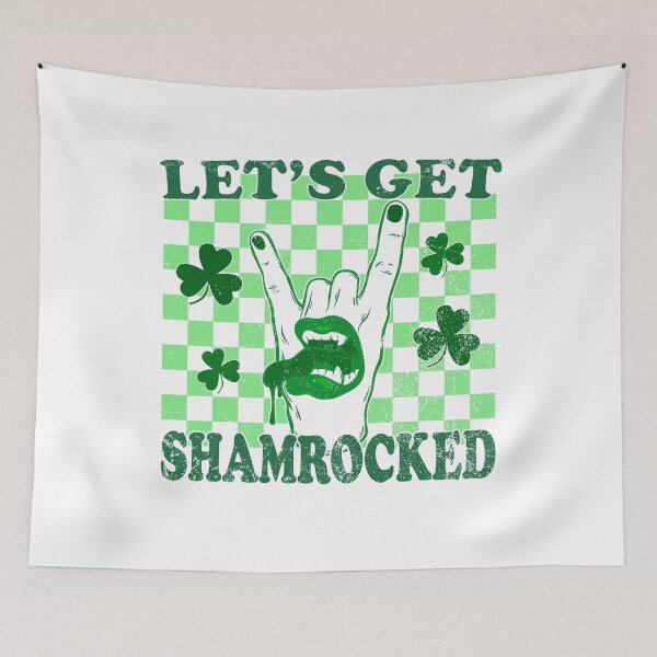 Item preview, Let's get shamrocked Saint Patrick's Day Rock hand symbol designed and sold by Deco-Design.