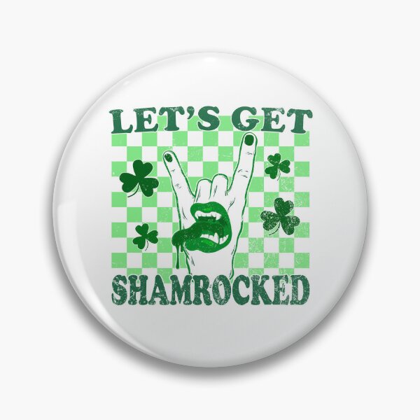Item preview, Let's get shamrocked Saint Patrick's Day Rock hand symbol designed and sold by Deco-Design.