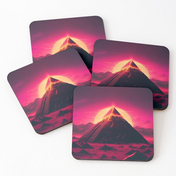 Item preview, Synthwave Retrowave Aesthetic Pyramid designed and sold by Nightarcade.