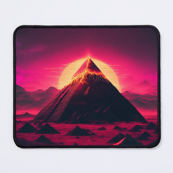 Item preview, Synthwave Retrowave Aesthetic Pyramid designed and sold by Nightarcade.