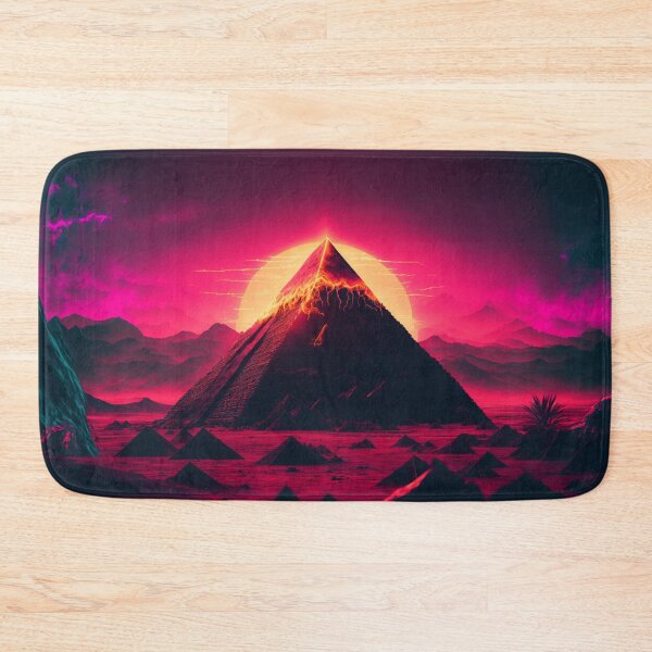 Item preview, Synthwave Retrowave Aesthetic Pyramid designed and sold by Nightarcade.