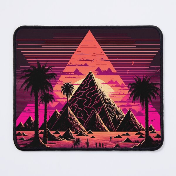 Item preview, Synthwave Retrowave Aesthetic Pyramid designed and sold by Nightarcade.