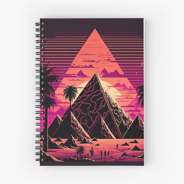 Item preview, Synthwave Retrowave Aesthetic Pyramid designed and sold by Nightarcade.