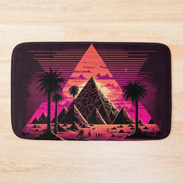 Item preview, Synthwave Retrowave Aesthetic Pyramid designed and sold by Nightarcade.
