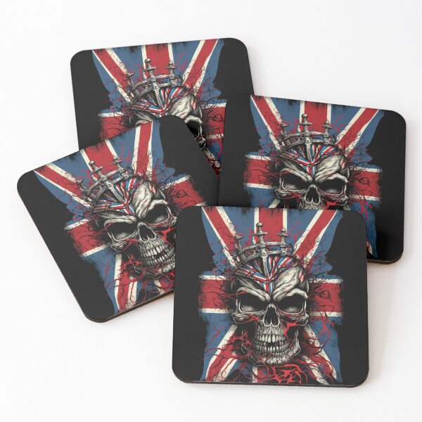 Item preview, British Rock Biker Skull Flag designed and sold by Odd World.