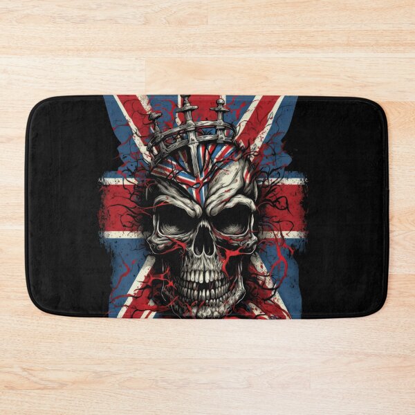 Item preview, British Rock Biker Skull Flag designed and sold by Odd World.