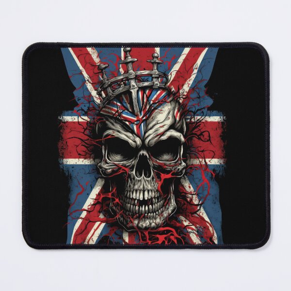 Item preview, British Rock Biker Skull Flag designed and sold by Odd World.