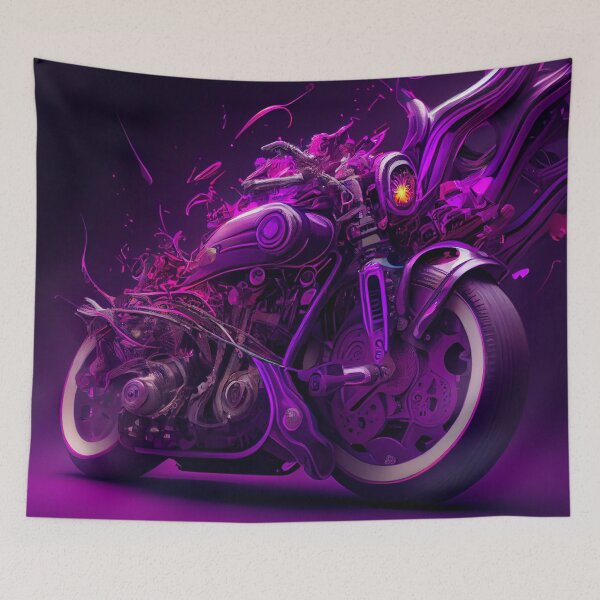 Item preview, Motor of Thought A Purple Dream Digital Painting designed and sold by CodeAndColors.