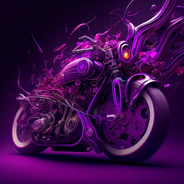 Vorschaubild zum Design Motor of Thought A Purple Dream Digital Painting von CodeAndColors