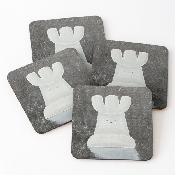 Item preview, Cute white rook chess piece designed and sold by floofrealm.