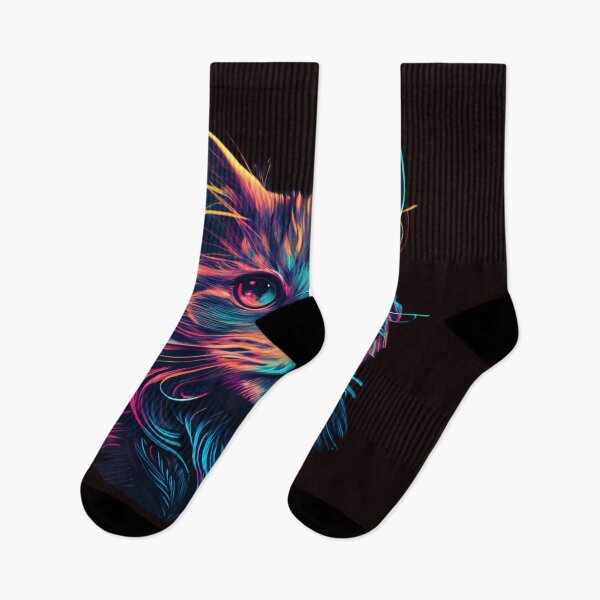Item preview, synthwave cat designed and sold by NATHAN ZEHNER.