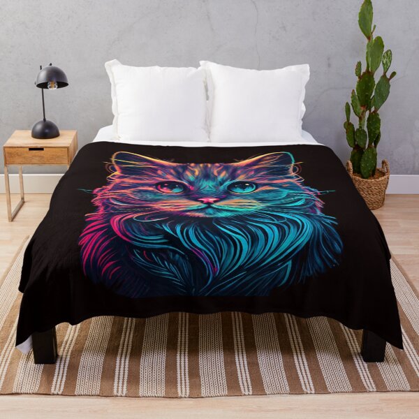 Item preview, synthwave cat designed and sold by NATHAN ZEHNER.