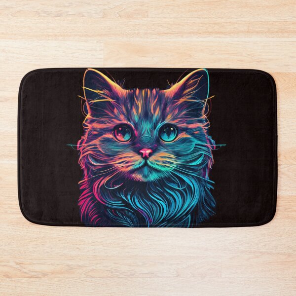 Item preview, synthwave cat designed and sold by NATHAN ZEHNER.